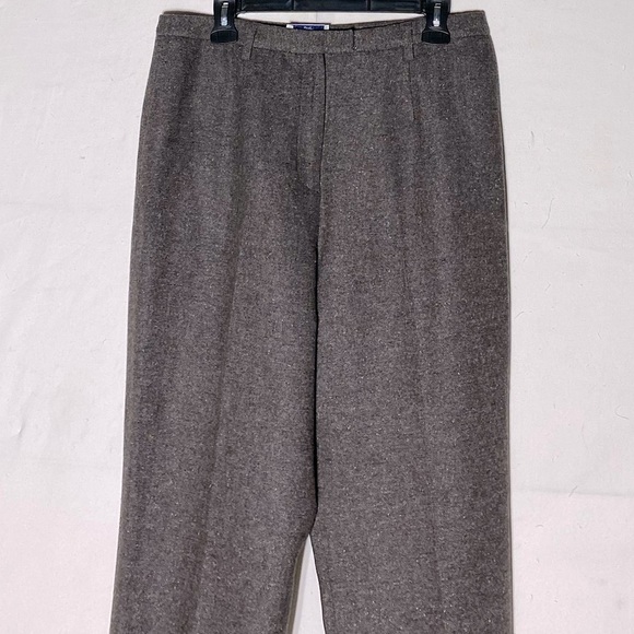 Pendleton Brown Wool Lambswool and Silk Blend Trousers Pants 14 - Picture 3 of 16
